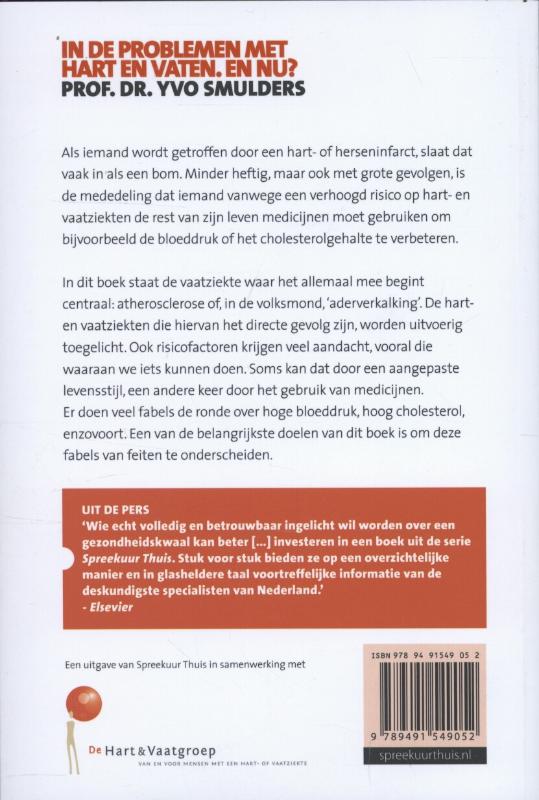 Achterkant van In de problemen met hart en vaten. en nu?