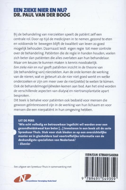Achterkant van Een zieke nier en nu?