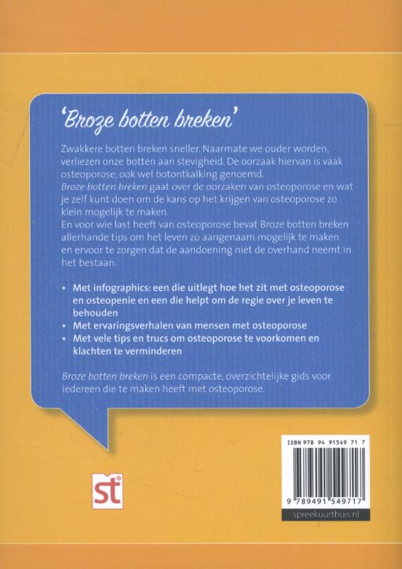 Achterkant van Broze botten breken