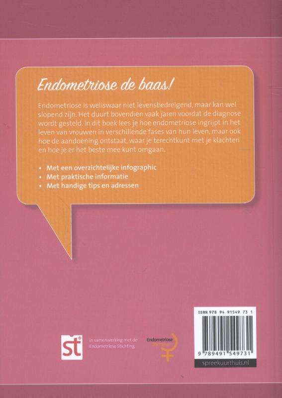 Achterkant van Endometriose de baas!
