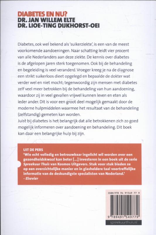 Achterkant van Diabetes en nu?