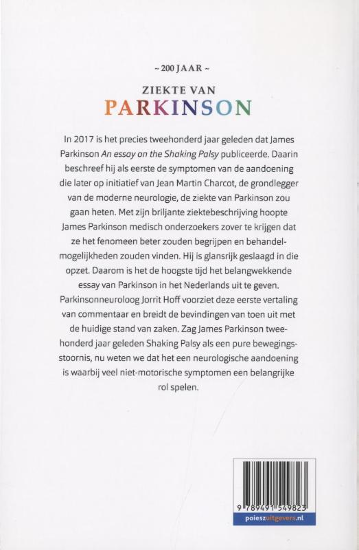 Achterkant van 200 jaar Ziekte van Parkinson