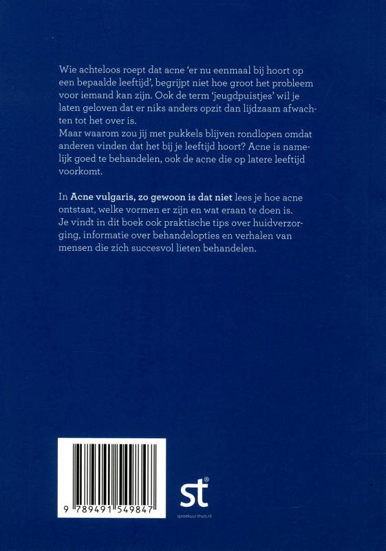 Achterkant van Acne vulgaris