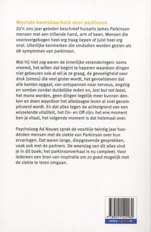 Achterkant van Mentale kwetsbaarheid door Parkinson