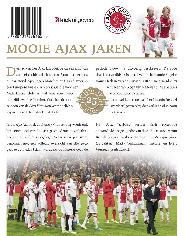 Achterkant van Het officiële Ajax Jaarboek 2016-2017
