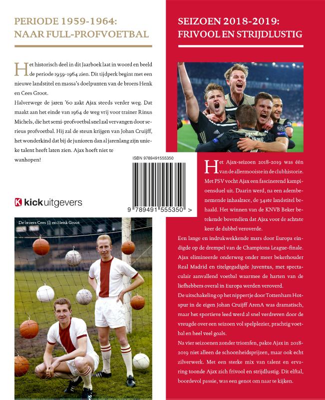 Achterkant van Het officiële Ajax jaarboek | 2018-2019