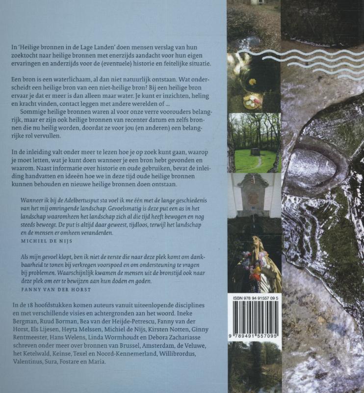 Achterkant van Heilige bronnen in de lage landen