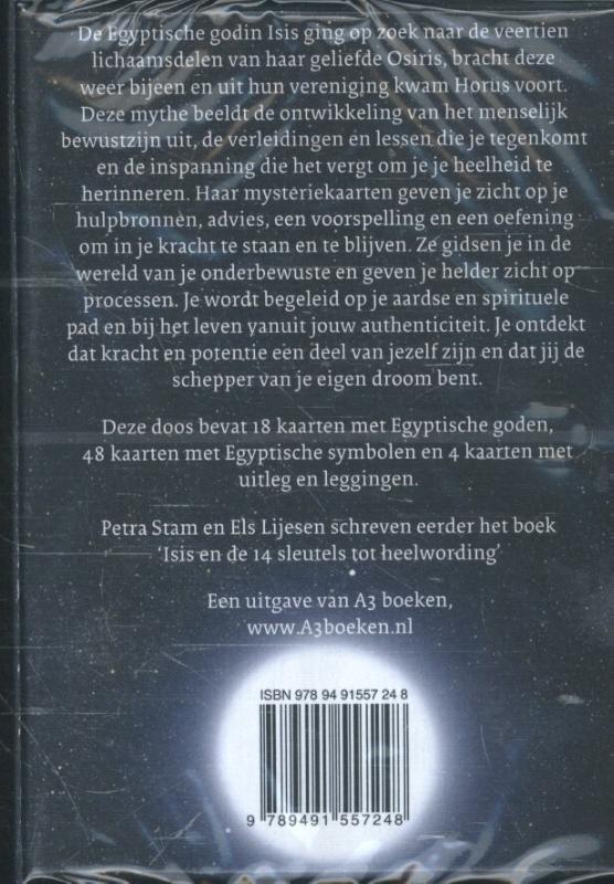 Achterkant van Isis mysteriekaarten