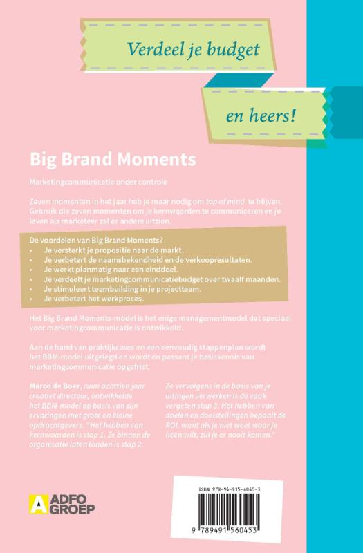 Achterkant van Big brand moments