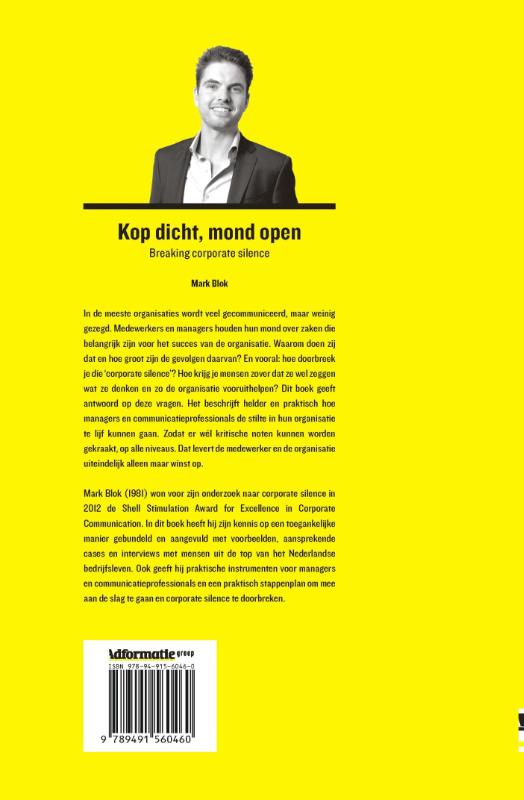 Achterkant van Kop dicht, mond open
