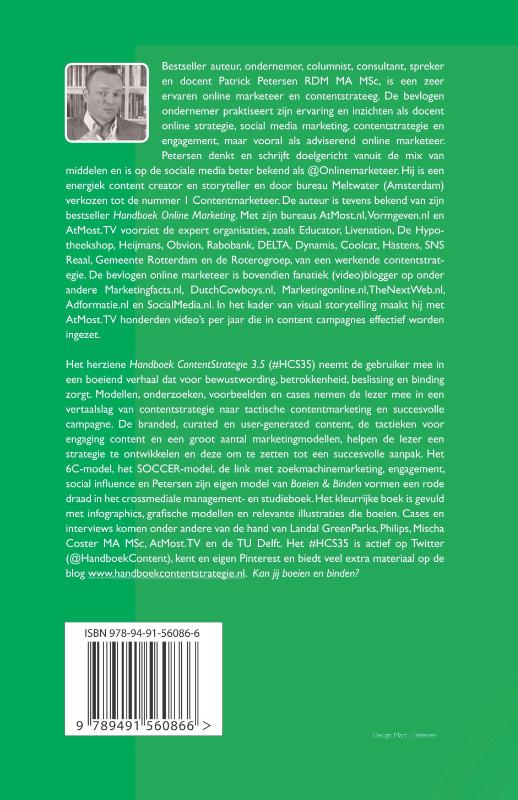 Achterkant van Handboek ContentStrategie