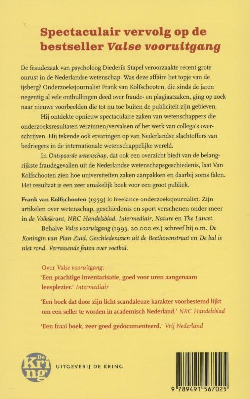 Achterkant van Ontspoorde wetenschap