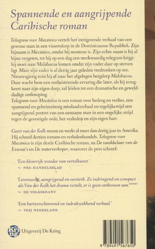 Achterkant van Telegram voor Mecanico
