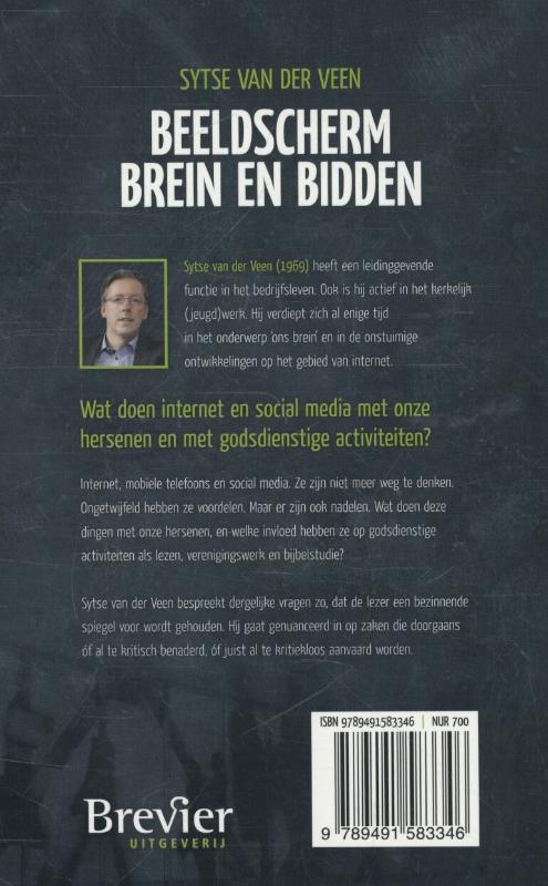 Achterkant van Beeldscherm, brein en bidden
