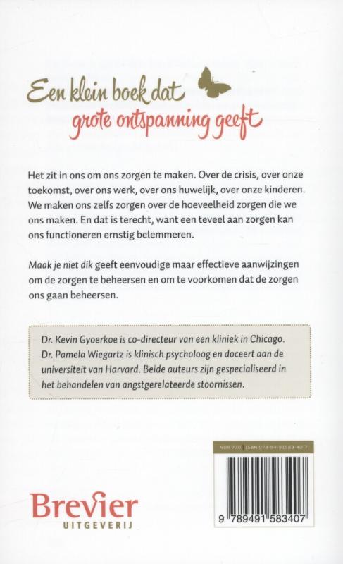 Achterkant van Maak je niet dik