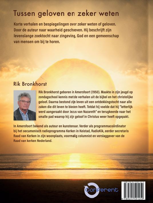 Achterkant van Tussen geloven en zeker weten