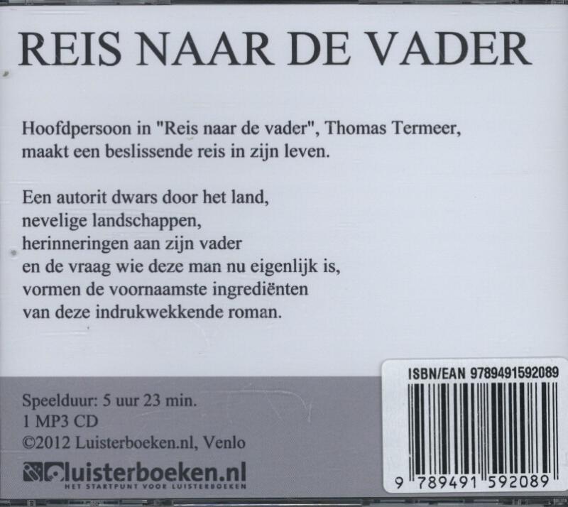Achterkant van Reis naar de vader