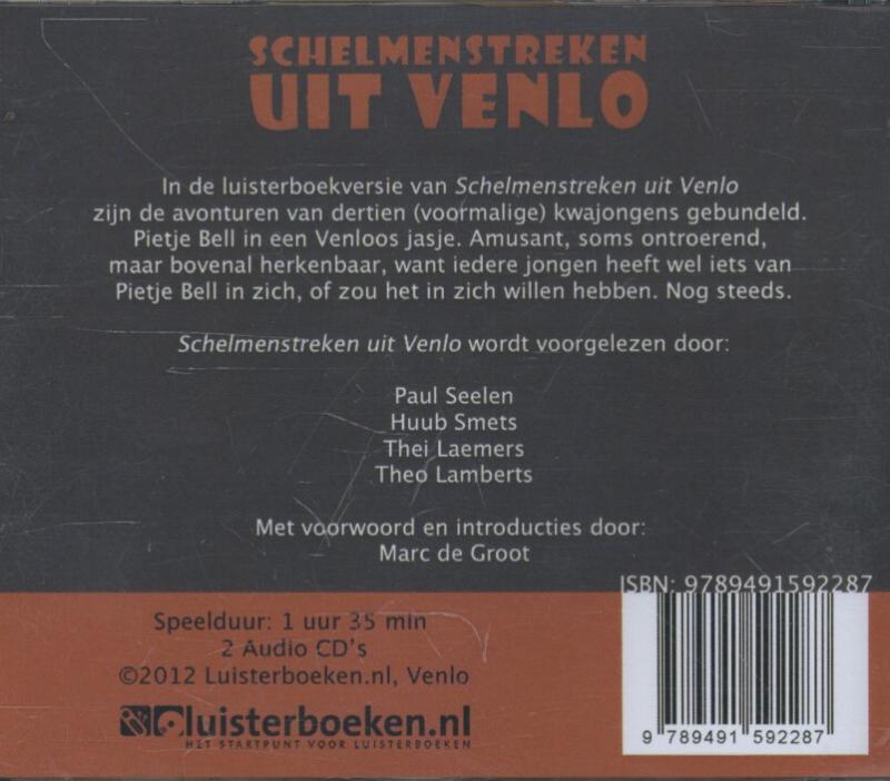 Achterkant van Schelmenstreken uit Venlo