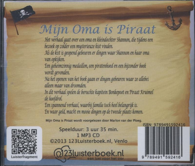 Achterkant van Mijn oma is piraat