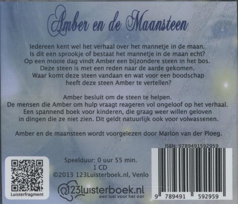 Achterkant van Amber en de maansteen