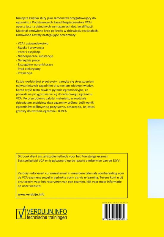 Achterkant van Kurs podstawowy zasad BHP (B-VCA)