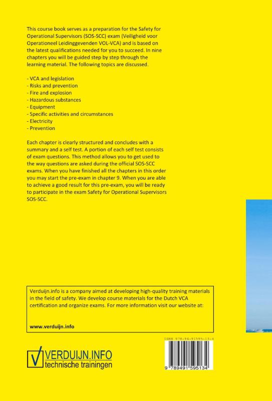 Achterkant van Safety for operational supersvisors