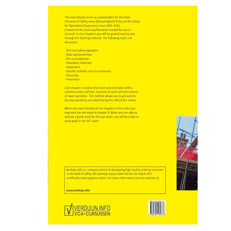 Achterkant van Safety Certificate Contractors SCC