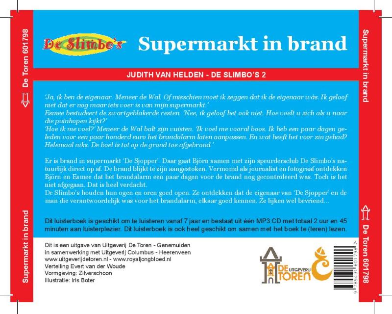 Achterkant van Supermarkt in brand