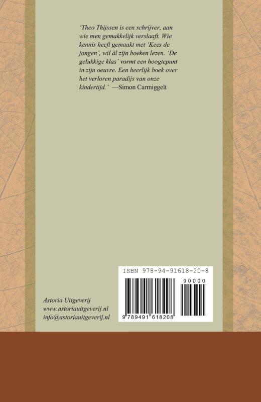 Achterkant van De gelukkige klas