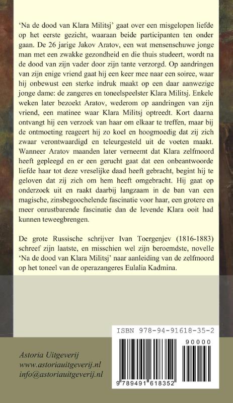 Achterkant van Na de dood van Klara Militsj