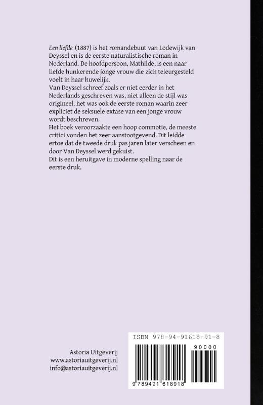 Achterkant van Een liefde