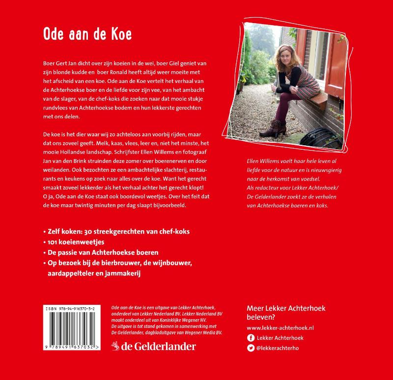 Achterkant van Ode aan de koe