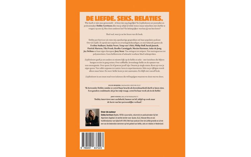 Achterkant van Liefdeslessen die ik leerde van mijn gasten uit 125 podcasts (en jij ook wil weten).