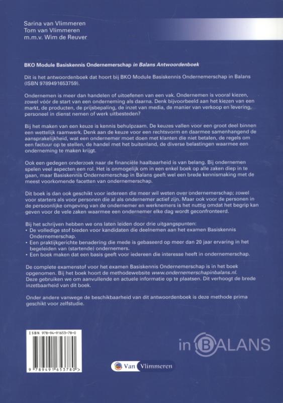Achterkant van Antwoordenboek