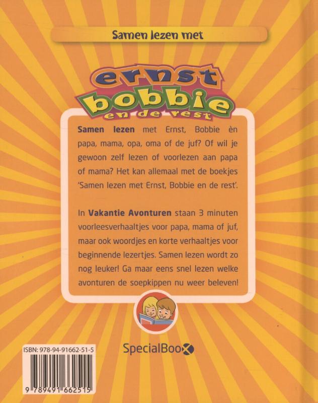 Achterkant van Vakantie avonturen