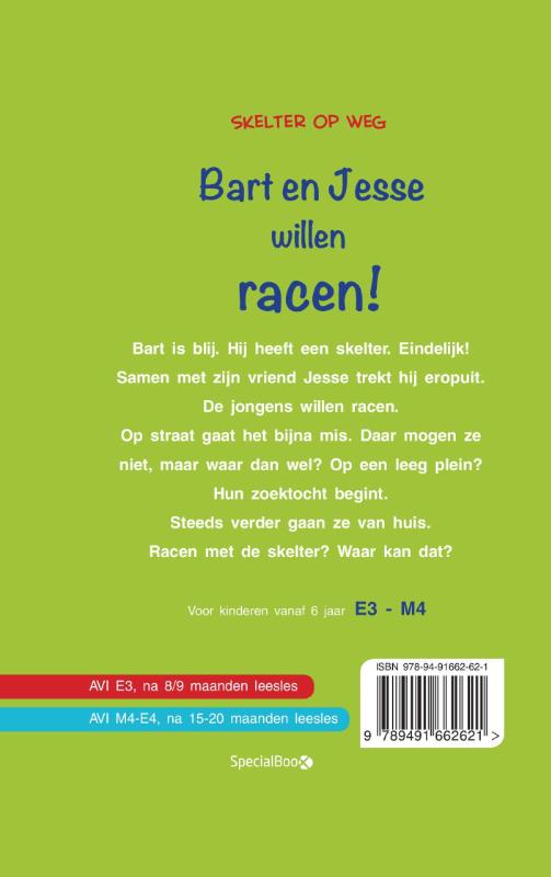Achterkant van Bart en Jesse willen racen!