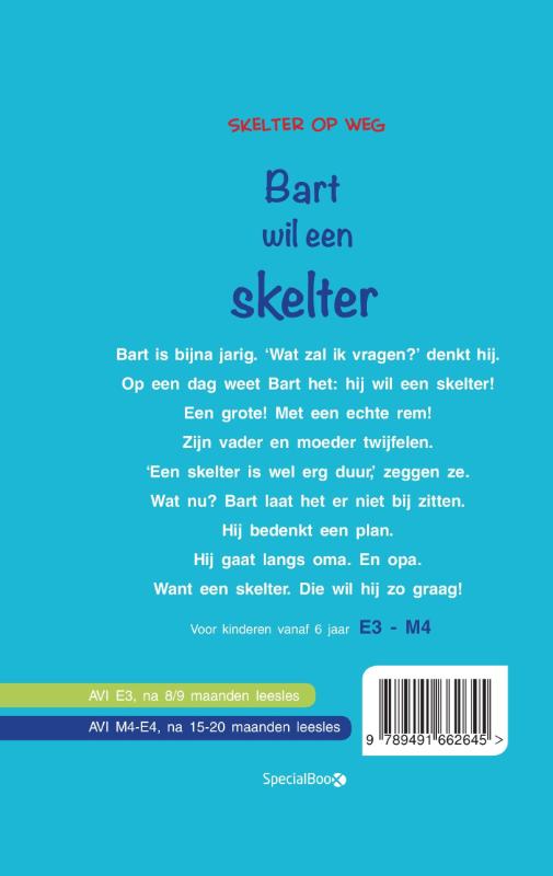 Achterkant van Bart wil een skelter