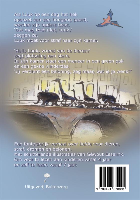 Achterkant van Luuk en de lege dierentuin