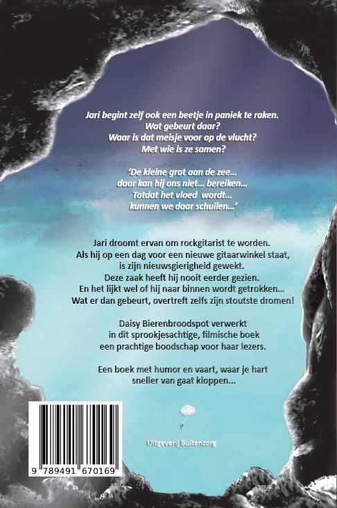Achterkant van Drie gitaren, twee zwaarden en een held