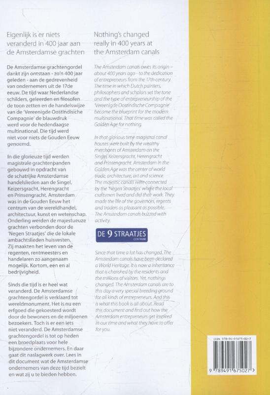 Achterkant van Inspiratie en allure achter de gevels van 400 jaar grachtengordel