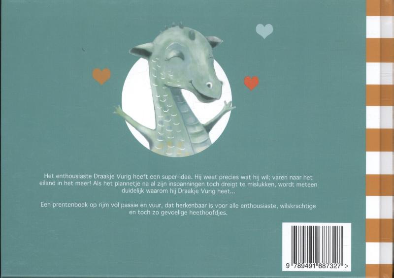 Achterkant van Draakje Vurig