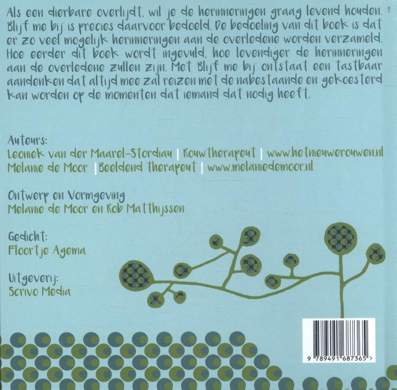 Achterkant van Blijf me bij