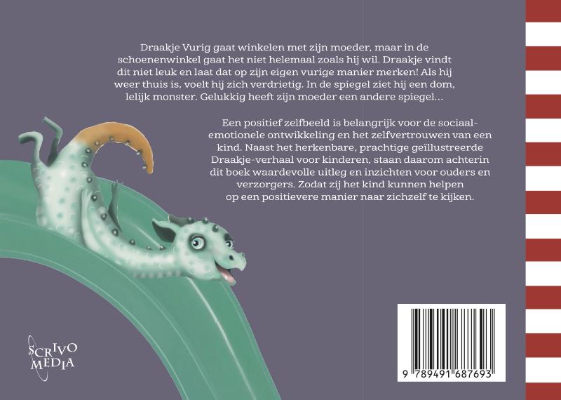 Achterkant van Draakje Vurig en de spiegel