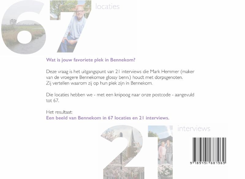 Achterkant van Op mijn plek in Bennekom