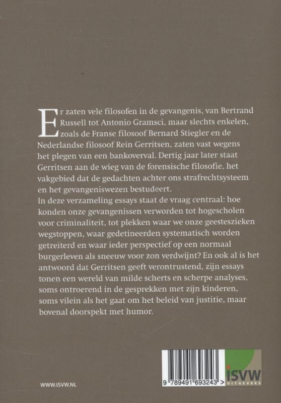 Achterkant van Filosoof in de bajes