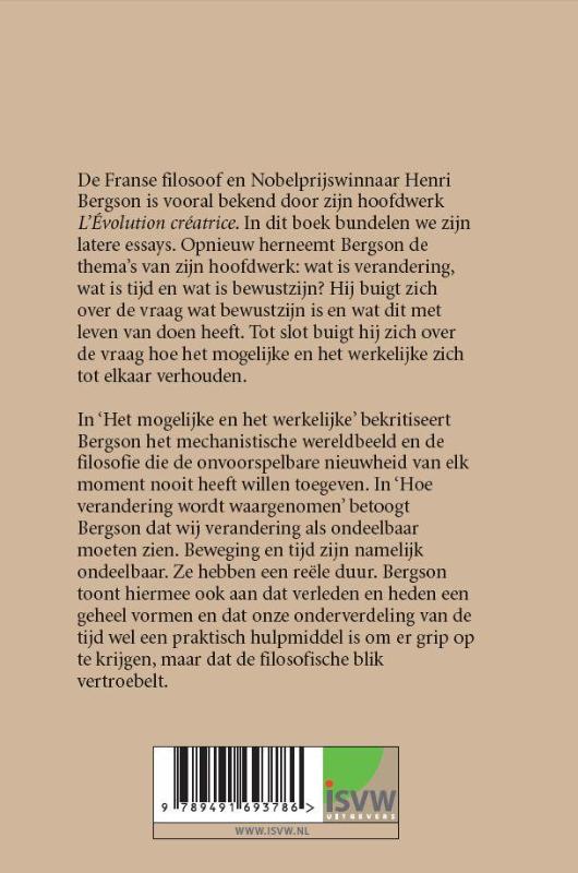 Achterkant van Essays over bewustzijn en verandering