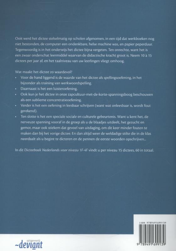 Achterkant van Nederlands niveau 1F-4F