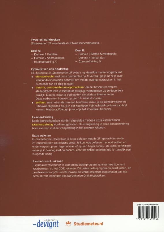 Achterkant van leerwerkboek