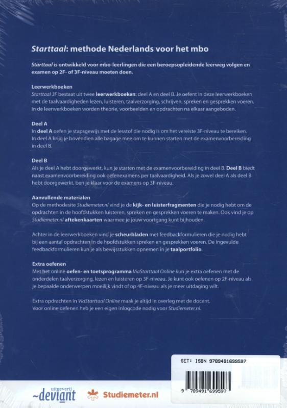 Achterkant van leerwerkboek deel A