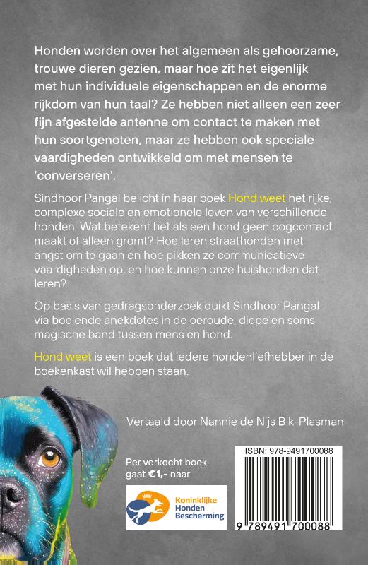 Achterkant van Hond weet